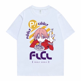 [S-5XL] เสื้อยืด พิมพ์ลายกราฟฟิค Fooly Cooly Kawaii Flcl Haruko สีขาว สไตล์ญี่ปุ่น สําหรับผู้ชาย และผู้หญิง