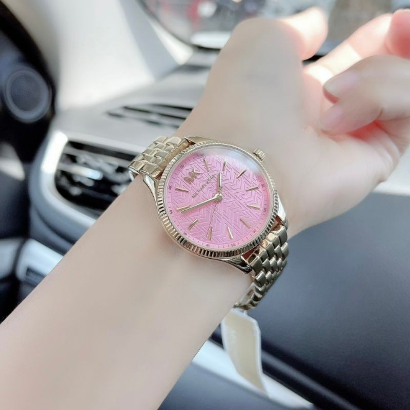 สด-ผ่อน-นาฬิกา-mk-สีทองหน้าปัดชม-mk6640-36-มิล-michael-kors-lexington-dress-watch