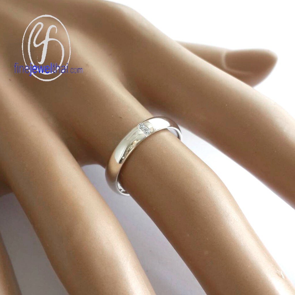 finejewelthai-แหวนเพชร-เพชร-แหวนหมั้น-แหวนแต่งงาน-diamond-cz-wedding-ring-silver-white-gold-r30147cz
