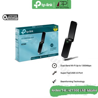 TP-LINK USB Adapter AC1300(อุปกรณ์รับสัญญาณ) รุ่นArcher T4U(ประกันLifetime)