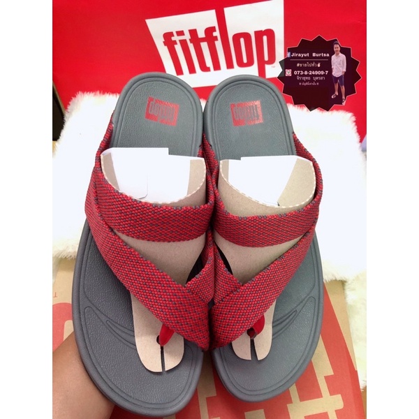 รองเท้าfitflop-สีแดงจุดเทา-ของแท้100