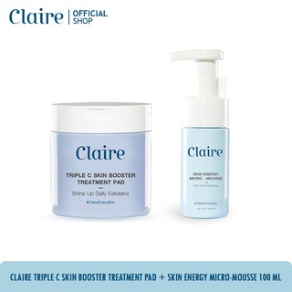 Claire Triple C Skin Booster Treatment Pad + Skin Energy Micro-Mousse 100 ML
