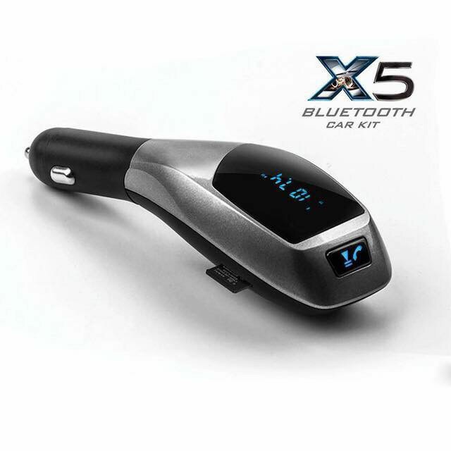 x5-bluetooth-car-kit-fm-transmitter-รบลูทูธในรถยนต์-ของแท้