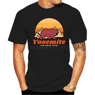 [S-5XL] เสื้อยืด ผ้าฝ้าย พิมพ์ลายกราฟฟิค Yosemite National Park Souvenir สไตล์เรโทร พลัสไซซ์ 5xl แฟชั่นฤดูใบไม้ผลิ ฤดูใบ