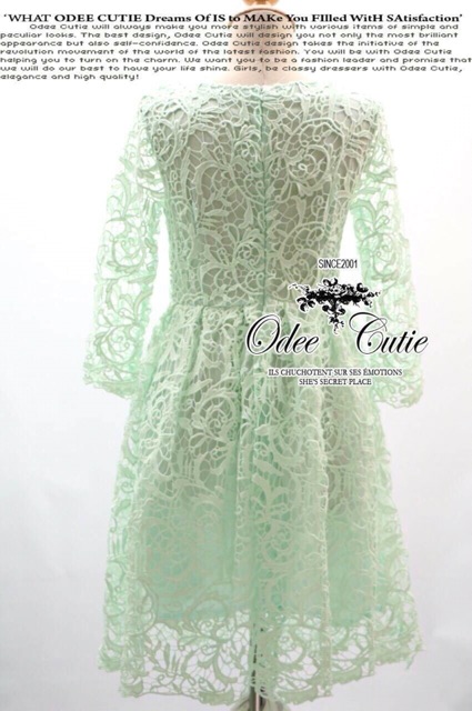 luxurious-lace-dress-เขียวอ่อน