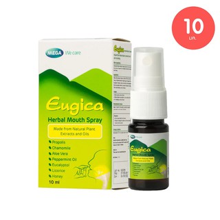ภาพหน้าปกสินค้าเม้าท์ สเปรย์สมุนไพร ลดการสะสมแบคทีเรียในช่องปาก เมก้า  โพรโพลิส Eugica Herbal Mouth Spray – 10 ml.ทำความสะอาดปากและลำคอ ที่เกี่ยวข้อง
