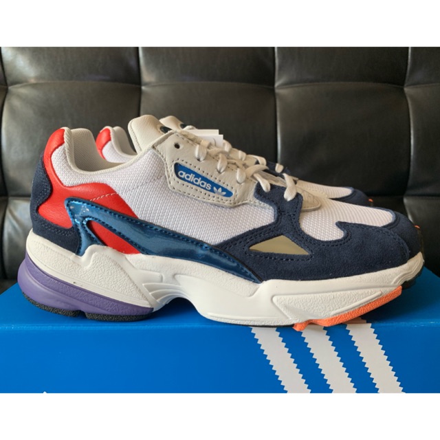 Adidas Falcon White Navy Shopee Thailand