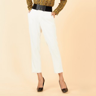 LOfficiel Business Pants Colorful กางเกงลอฟฟิเซียล กางเกงขายาว ผ้าโพลีเอสเตอร์ สีขาว (FQ4BWH)