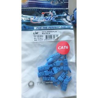 ภาพหน้าปกสินค้า**แบรนด์ Link แท้ 100%** ปลอกหุ้มหัวแลนตัวผู้ CAT6 Plug boot ตัวผู้-สีฟ้า / สีใส  US-6620 / US-6624 ที่เกี่ยวข้อง