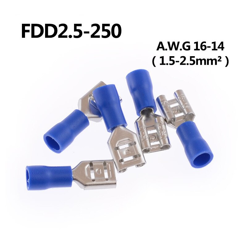 หางปลาเทอร์มินอลรุ่นfdd2-250-ปลั๊กตัวเมียหุ้มฉนวน-ใช้สำหรับติดตั้งแอร์