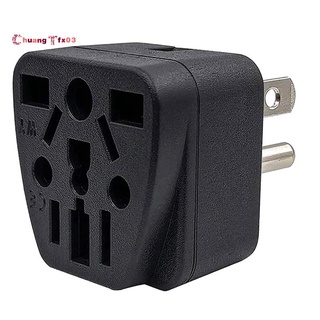 US Travel Plug Adapter EU/UK/AU/In/CN/JP/Asia/Italy/Brazil to USA (Type B), 3 Prong USA Plug, Charger Converter White
