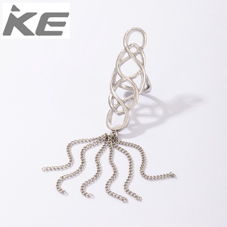 Exaggerated Jewelry Cutout Fringe Single Ring Irregular Chain Ring for girls for women low pr