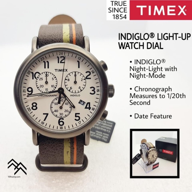 timex-แท้-weekender-สายหนังแท้-แบบนาโต้