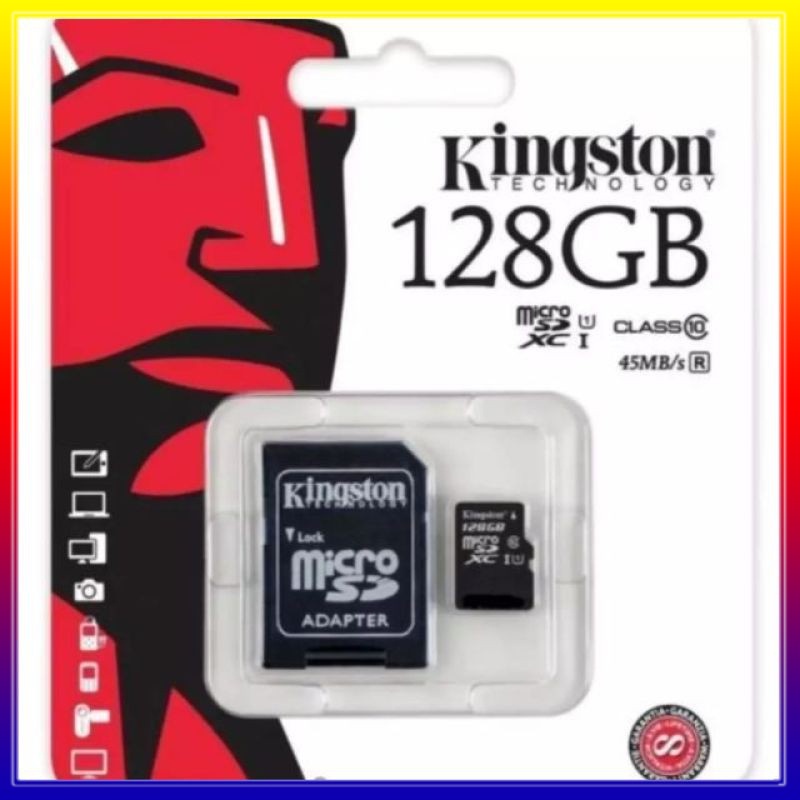 ภาพหน้าปกสินค้า256GB เมมโมรี่การ์ด Kingston Memory Card Micro SD SDHC 128 GB Class 10 คิงส์ตันเมมโมรี่การ์ด 128 GB Kingston