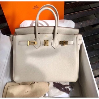 Used..like new (ส่วนต่าง) Birkin Craie 25” Stamp C Ghw Full set