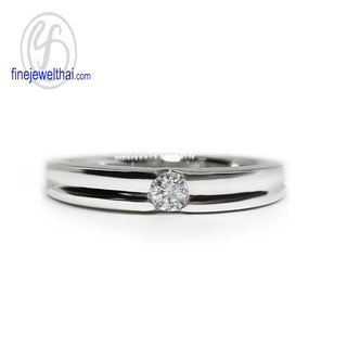 Finejewelthai แหวน-แหวนเพชร-แหวนเงินแท้-Endless-Diamond-CZ-Silver-Ring - R1207cz