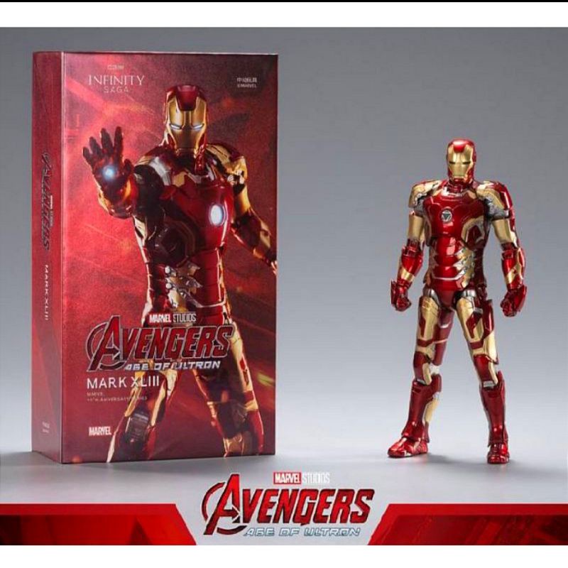 โมเดล-iron-man-mark-xviii-งานแท้ลิขสิทธิ์-zd-toys-สูงประมาณ-19-cm-ขยับเปลี่ยนมือ-action-ต่างๆได้-สีเมทัลลิค-สวยสุดยอ