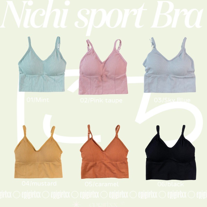 cpjgirlxx-nichi-v-sport-bra-7colors-สปอร์ตบรามีฟองน้ำในตัว-กระชับ-ปรับสายได้