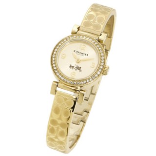 COACH Womens Madison Fashion Bangle Watch Gold/Gold Watch14502202(Black)