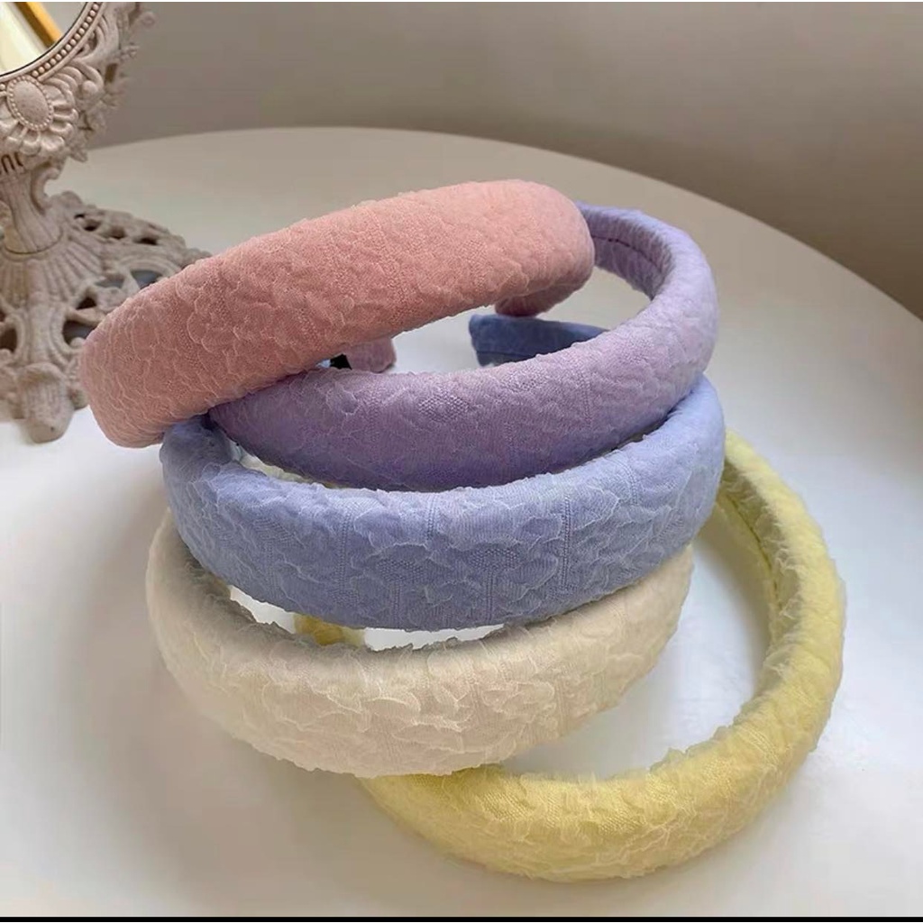 พร้อมส่ง-คาดผมผ้าฟองน้ำหนา-น่ารักงานไม่ซ้ำใคร-ของต้องมีติดบ้านเลยค่ะ-หยิบใส่วันสบายๆได้ตลอด-น่ารักมากรุ่นนี้
