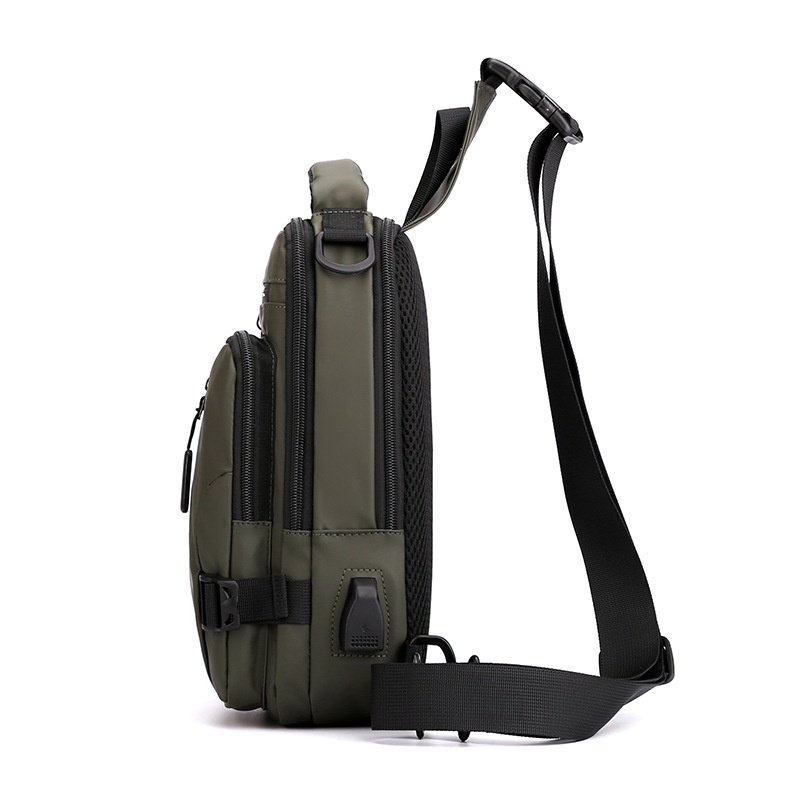 ภาพหน้าปกสินค้าHaoshuai 1100-13: Multifunctional adaptive sporty sling bag with USB-A charging port จากร้าน gadgetlabthailand บน Shopee