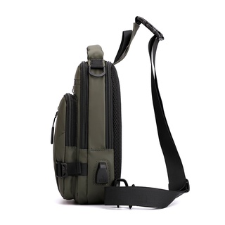 ภาพขนาดย่อของภาพหน้าปกสินค้าHaoshuai 1100-13: Multifunctional adaptive sporty sling bag with USB-A charging port จากร้าน gadgetlabthailand บน Shopee
