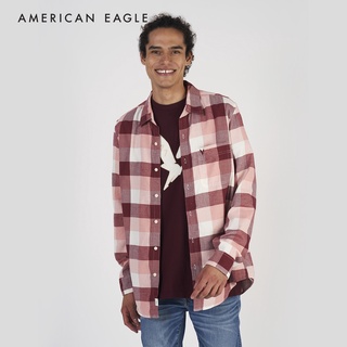 American Eagle Slim Fit Plaid Button-Up Shirt เสื้อเชิ้ต ผู้ชาย ลายตาราง ทรงสลิม  (EMSH 015-2179-615)