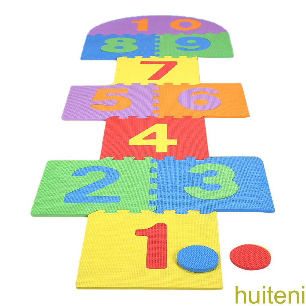 [huite]Children Giant Hopscotch Mat Game Kids Soft EVA Foam