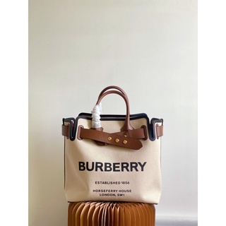 Bur horseferrt belt canvas shopper handbag open shopping tote large beach bag