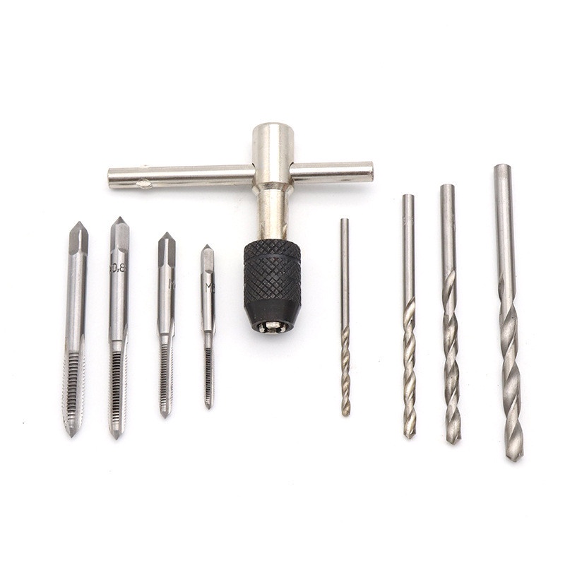 9-ชิ้น-เซ็ตสกรูก๊อกและประแจรูปตัว-tap-wrench-set-t-และดอกสว่านเกลียวเกลียวแตะชุดเครื่องมือมือ