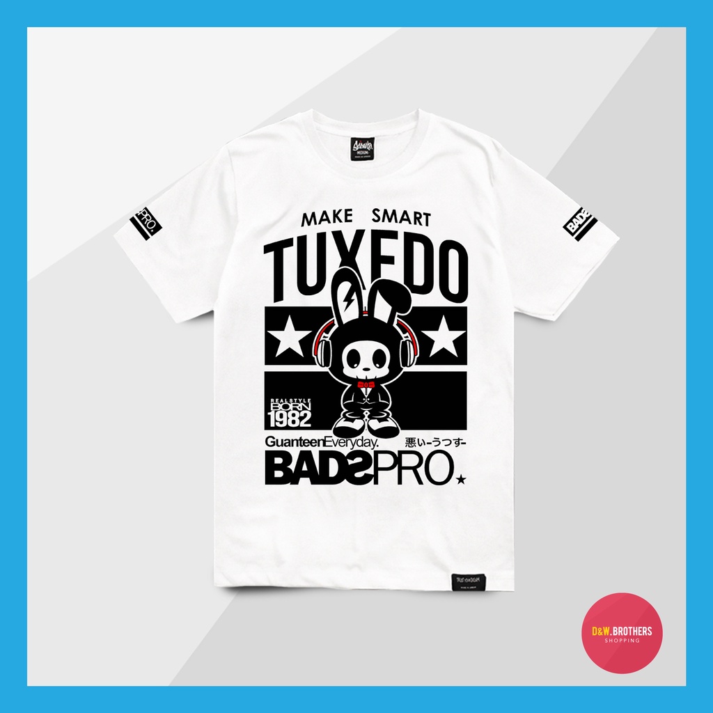 just-say-bad-เสื้อยืด-รุ่น-tux-สีขาว-ดำ-เสื้อยืดผู้ชาย-แขนสั้น-m-l-xl-2xl