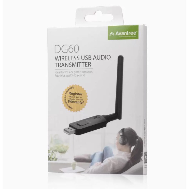 Avantree DG60 ตัวส่งสัญญาณบลูทูธ เสียงระดับ HD ภาพและเสียงตรงกัน เสียง