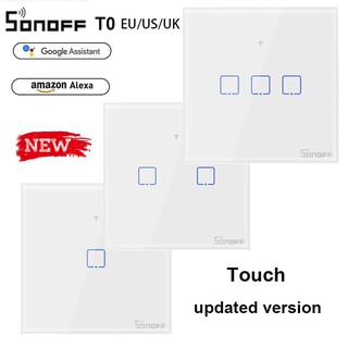 Sonoff T0 1/2/3 Gang TX Series สวิทช์ควบคุมไฟอัจฉริยะด้วยไวไฟ ใช้ในบ้าน