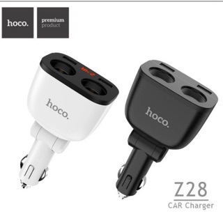 สินค้า Hoco Z28 ของแท้100% ที่ชาร์จในรถ 3.1A ที่ชาร์จเสียบที่จุดบุหรี่ Power Ocean In-Car Charger With Digital Display Dual USB