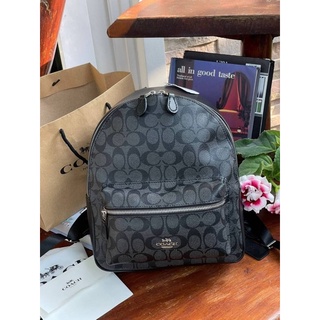 COACH CHARLIE BACKPACK IN SIGNATURE COATED CANVAS