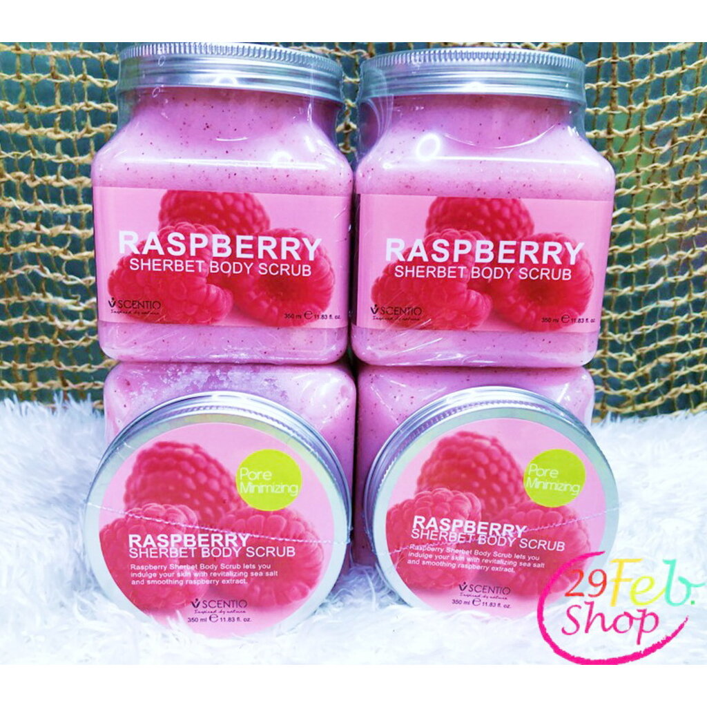 scentio-raspberry-sherbet-body-scrub-เซนทิโอ-ราสเบอร์รี่-เชอร์เบท-บอดี้-สครับ-350-ml