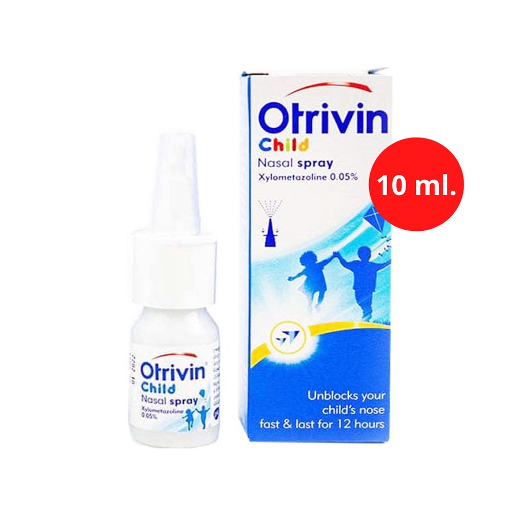 ภาพหน้าปกสินค้า((ส่งจากร้านยา))((ของแท้))OTRIVIN SPRAY 0.1% 10 ML โอตริวิน ยาพ่นจมูก สำหรับเด็ก หรือ ผู้ใหญ่