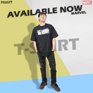 ผ้าฝ้าย 100% เสื้อยืดการ์ตูน ลาย มาร์เวล ลิขสิทธ์แท้ MARVEL COMICS  T-SHIRTS (MVX-017)S-3XL