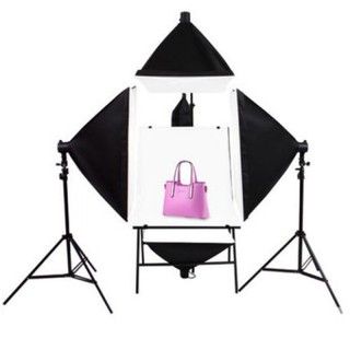 โต๊ะถ่ายภาพสินค้า 60x100cm พร้อมชุดไฟ Softbox 50x70cm