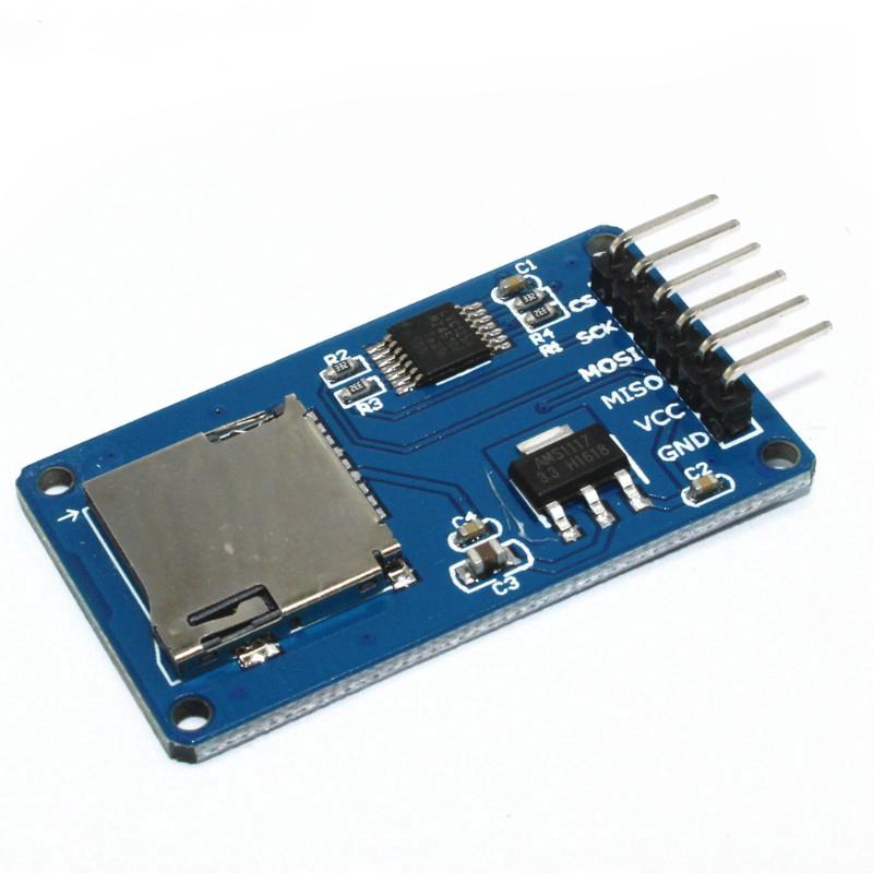 ภาพหน้าปกสินค้าMicro SD Card Mini TF Card Reader Module SPI interfaces with level converter ที่เกี่ยวข้อง