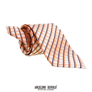 ANGELINO RUFOLO Necktie(NTM-กฟ.รวม) เนคไทผ้าไหมทออิตาลี่คุณภาพเยี่ยม ดีไซน์ Graphic ดำ/เทา/เลือดหมู/กรม/ส้ม/ชมพู/ม่วง