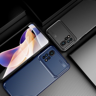 เคส Xiaomi POCO X4 Pro 5G เคสโทรศัพท์กันกระแทก Armor Carbon Fiber TPU Soft Silicone Phone Case Xiaomi POCO X4Pro 5G Cover