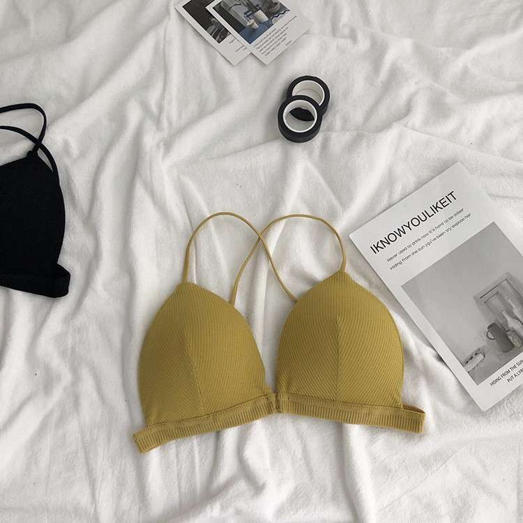 สินค้าพร้อมส่งจากไทย-angle-bra-n177-new-บราสายเดี่ยว-ทรงบิกินี่กิ๊บเก๋-ตะขอด้านหน้า-สายไขว้หลัง