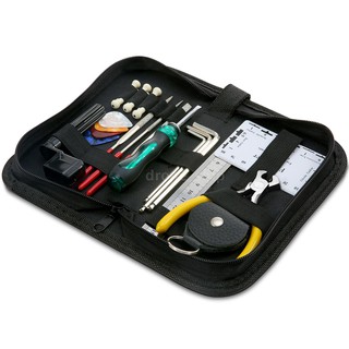 D&S ❤♪♪ammoon Guitar Repairing Maintenance Cleaning Tool Kit Includes String Action Ruler & Gauge Measuring Tool & Hex Wrench Set & Files & String Winder & String Cutter & Bridge Pins & Picks & Picks Bag for Guitar Ukulele Bass Mandolin Banjo