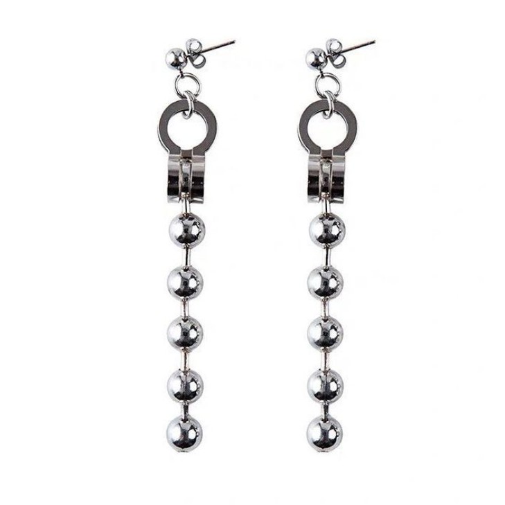 ต่างหู STEEL BEADS EARRING Shopee Thailand