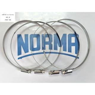 เหล็กรัดท่อสเตนเลส เข็มขัด NORMA W3-9 (60-80)-(130-150) NORMA TORRO W3 clamp (4ตัว/ชุด)