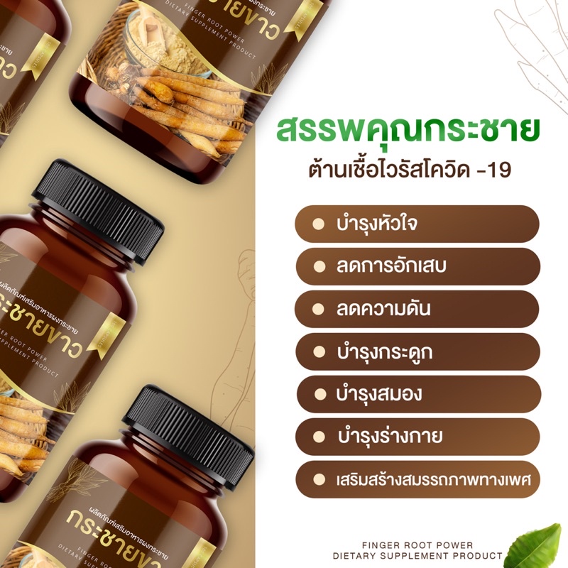 พร้อมส่งถูกและดี-กระชายขาวสกัดเพียว-แคปซูล-กระปุก-100-เม็ด