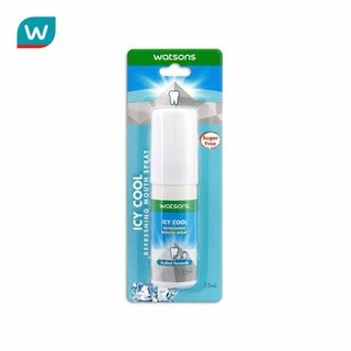 WATSONS วัตสัน ไอซ์ซี่ คูล รีเฟรชชิ่ง เม้าส์ สเปรย์ 15มล.