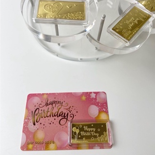ภาพขนาดย่อของภาพหน้าปกสินค้าSSNP GOLD 7 ทองคำแผ่นแท้ 96.5% น้ำหนัก 0.5 กรัม ลาย Happy Birthday ฟรี การ์ดอวยพรวันเกิด จากร้าน ssnp_gold_7 บน Shopee ภาพที่ 2