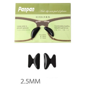 panpan-ซิลิโคนเสริม-ขารองจมูกแว่น-แป้นรองจมูก-รองดั้ง-สีดำ-ขนาดใหญ่-2-5mm